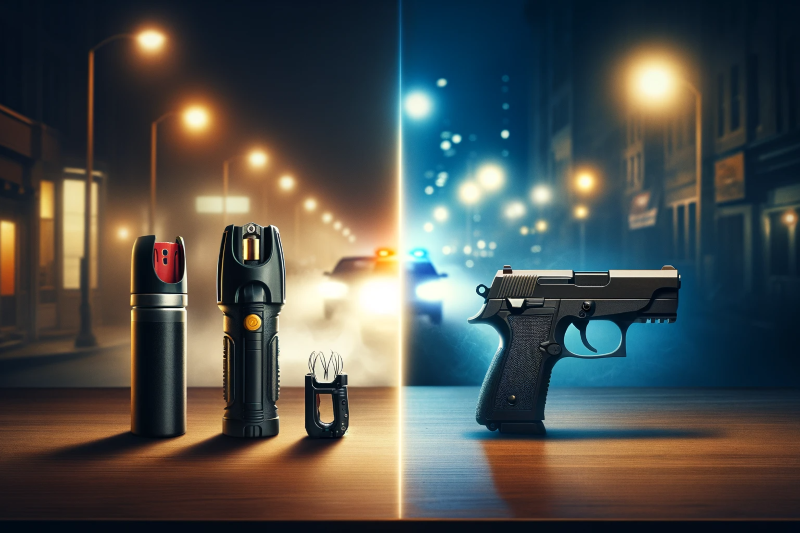 comparaison avec autres moyens defense personnelle